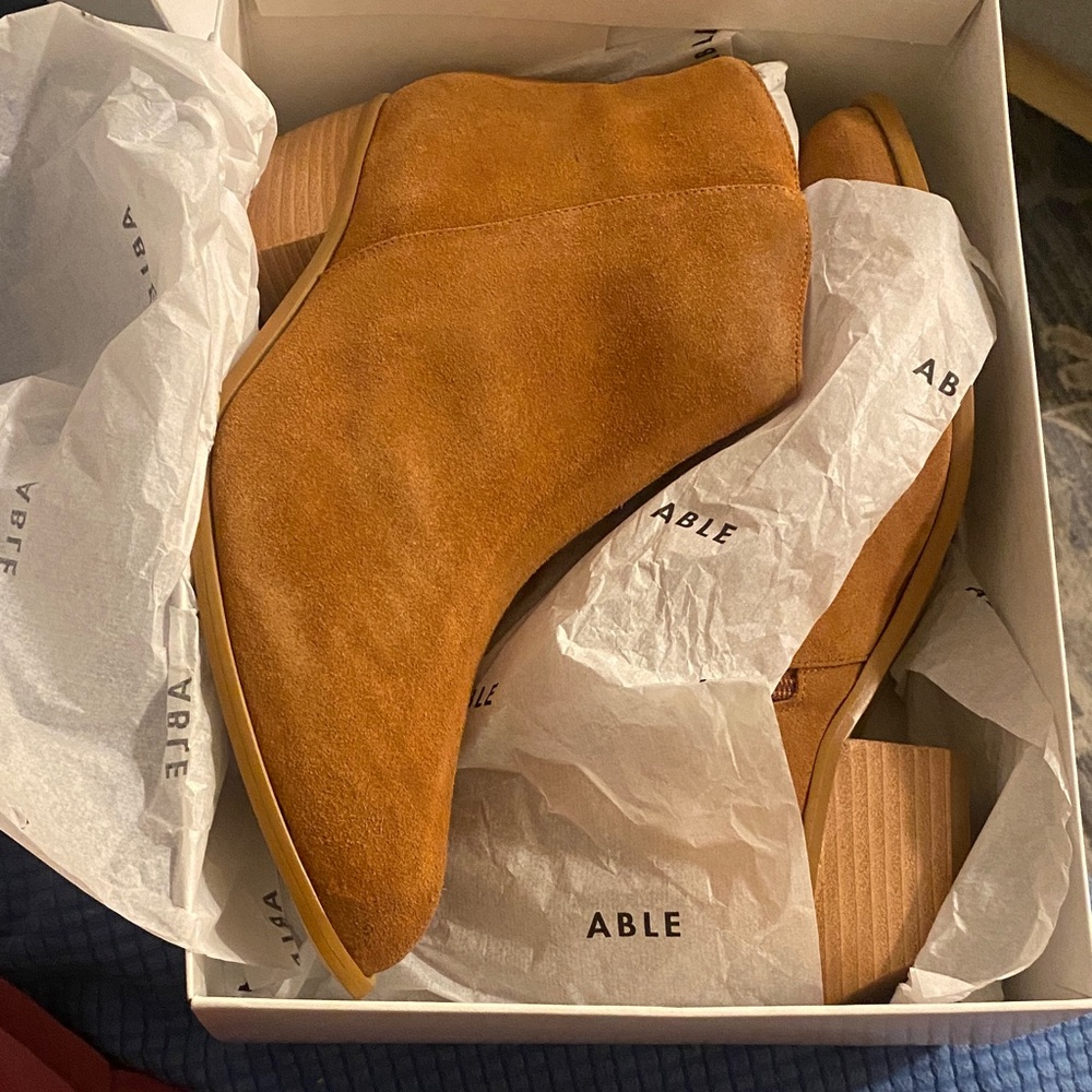 Able Women's Warm Brown Ankle Booties